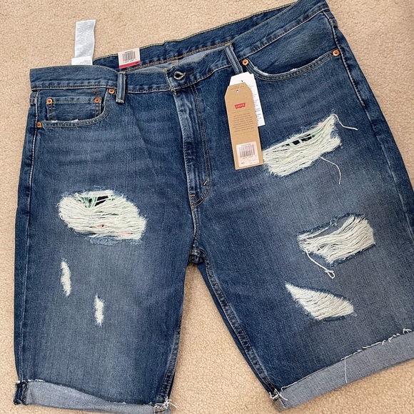 Levi Cut / Up Jean Shorts - Picture 1 of 3